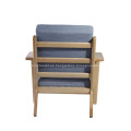 Cashmere Hans Wegner Plank Arm Chair réplica